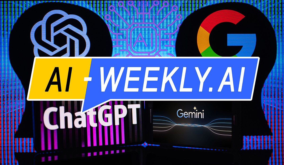 AI-Weekly for Tuesday, June 4, 2024 - Issue 115. This cover of the AI-Weekly newsletter depicts a visual representation of a competition between two AI systems. On the left side, there's the logo of ChatGPT, symbolized by a stylized human head silhouette with a circuit board design in the background. The ChatGPT logo is prominently displayed on a mobile device screen in the foreground. On the right side, there's a similar silhouette of a human head with the Google logo. Below the Google logo, another mobile device displays the 'Gemini' logo, which is associated with Google's AI initiative. The background features a digital circuit design, emphasizing the technological context. The overall theme of the image suggests a face-off between ChatGPT and Google's Gemini in the realm of artificial intelligence.