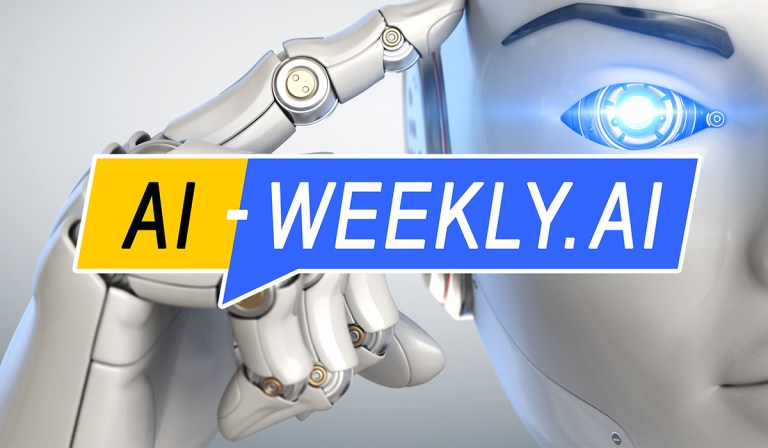 AI-Weekly for Tuesday, June 11, 2024 - Issue 116. This cover of the AI-Weekly newsletter depicts a close-up of a humanoid robot's face and hand. The robot has a smooth, white, metallic exterior with a high level of detail in its design. The face features a single, large, glowing blue eye with intricate mechanical parts visible within it. The robot's hand is positioned against its temple in a thoughtful pose, emphasizing the mechanical joints and actuators. The overall design gives the impression of advanced technology and artificial intelligence, suggesting the robot is capable of complex thought or processing. The background is a soft gradient, highlighting the robot as the focal point of the image.
