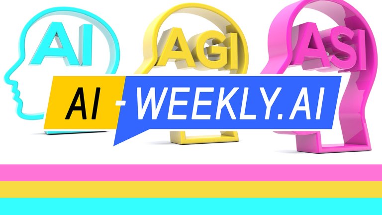 AI-Weekly for Tuesday, January 14, 2025 - Issue 147. This cover of the AI-Weekly newsletter depicts a colorful image featuring three side profiles of human heads outlined in different colors, each containing large 3D text inside. The first head, outlined in blue, contains the letters 'AI'; the second, outlined in yellow, contains 'AGI'; and the third, outlined in pink, contains 'ASI.' Below the heads are three horizontal stripes matching the colors of the outlines: pink, yellow, and blue, stacked from top to bottom. The white background enhances the vibrant, minimalist design.